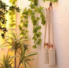 Load image into Gallery viewer, Authentic Ayurvedic Copper Water Bottle Pack of 2 for Drinking Water | Large 34OZ Copper Vessel | 2 Canvas Bottle Carrying Bags