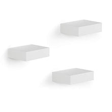 Load image into Gallery viewer, Umbra 325560-660 Showcase Floating Shelves (Set of 3), Gallery Style Display for Small Objects and More, White