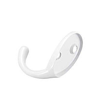 Load image into Gallery viewer, uxcell 2 Pcs Wall Mounted Hook Robe Hooks Single Coat Hanger Hanging, Zinc Alloy, White