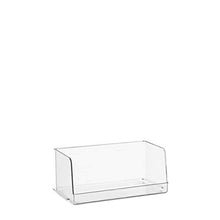 Load image into Gallery viewer, Set Of 4 Clear Pantry Organizer Bins Stackable Household Plastic Food Storage Basket with Wide Open Front for Kitchen, Countertops, Cabinets, Refrigerator, Freezer, Bedrooms, Bathrooms - 12" Wide