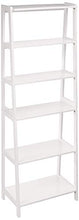 Load image into Gallery viewer, Amazon Basics Classic 5-Tier Open Bookcase with Solid Rubber Wood - White