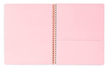 Load image into Gallery viewer, ban.do Blue/Pink Floral Rough Draft Large Spiral Notebook, 11" x 9" with Pockets and 160 College Ruled Pages, Rose Parade