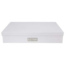 Load image into Gallery viewer, Bigso Sverker Fiberboard Legal/Art Storage Box, 3.3 x 17.1 x 12.2 in, White