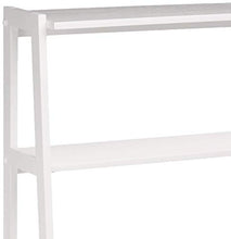 Load image into Gallery viewer, Amazon Basics Classic 5-Tier Open Bookcase with Solid Rubber Wood - White