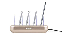 Load image into Gallery viewer, Merkury Innovations 4.8 Amp 4-Port USB Charging Station Fast Charge Docking Station for Multiple Devices - Multi Device Charger Organizer - Compatible with Apple iPad iPhone and Android (White/Gold)