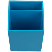 Load image into Gallery viewer, JAM PAPER Plastic Pen Holder - Blue - Desktop Pencil Cup Sold Individually