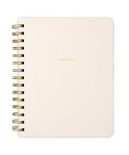 Load image into Gallery viewer, russell+hazel Spiral Lined Vegan Leather Notebook, Bone, 98 Sheets, 6.25” x 8” (40452)