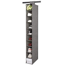 Load image into Gallery viewer, Hanging Shoe Shelves, 10-Shelf Hanging Shoe Organizer for Closet, Shoes Holder Storage Shelves, Shoe Storage Hanging Shoe Holder, Breathable No-wover Fabric for Shoes, Closet, Baby Things, Grey