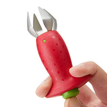 Load image into Gallery viewer, Chef&#39;n Original Stem Gem Strawberry Huller, Red/Green -
