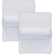 Load image into Gallery viewer, TecUnite 2 Pieces Magnetic Pencil Holder Plastic Cup Pencil Holders Storage Pocket for Refrigerator Whiteboard Pens Markers Locker Accessories