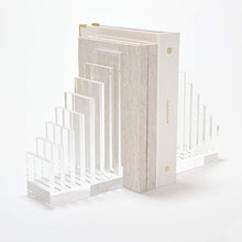 Load image into Gallery viewer, russell+hazel Acrylic Collator and Bookend, Clear, 5” x 8” x 2.5”