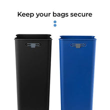 Load image into Gallery viewer, Home Zone Living 13 Gallon Kitchen Trash Can, Dual Compartment Recycle Combo, Slim Stainless Steel, 50 Liter