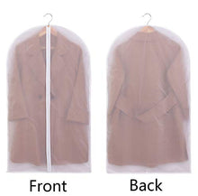 Load image into Gallery viewer, Hauserlin Garment Bags, Pack of 6 PEVA Sturdy Suit Bags, Dust Water Proof Cover Breathable Full Strong Zipper Transparent Window Clothes Bags Hanging Suit Dress Closet (24" x 53")