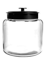 Load image into Gallery viewer, Anchor Hocking 1.5 Gallon Montana Glass Jar with Fresh Seal Lid, Black Metal, Set of 1
