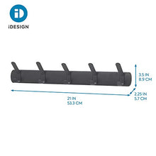 Load image into Gallery viewer, iDesign Holden Steel Wall Mount Storage, 21" x 2.3" x 3.61", 5 Hook Rack