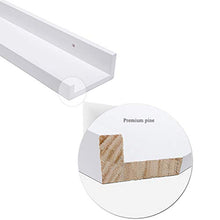 Load image into Gallery viewer, AZSKY Rustic Picture Wall Ledge for Photo Frames, Country Style,Floating Wall Shelf, Set of 2(Solid Pine Wood, 24 Inches)