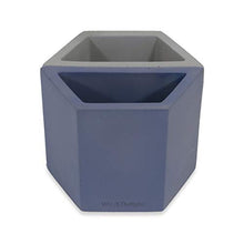 Load image into Gallery viewer, Wit & Delight - Concrete Pencil Holder | Size: 4" x 3.25" | Set of 2 | Blue