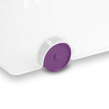 Load image into Gallery viewer, Sterilite 17611704 60 Quart/57 Liter ClearView Latch Wheeled Underbed Box, Clear Lid and Base with Sweet Plum Latches and Wheels, 4-Pack