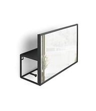 Load image into Gallery viewer, Umbra 1012828-040 Cubiko Wall Mirror and Storage Unit with Open-Side Access, Black,8" Height