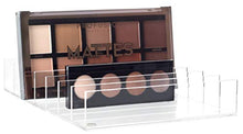 Load image into Gallery viewer, Mantello BPA-Free Acrylic 7-Section Divided Makeup Palette Organizer Holder - Ideal for Adding Storage on Bathroom Counter-Tops - Easy to Clean - 8 in x 5.75 in x 1.5 in - Clear