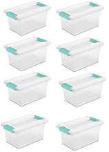 Load image into Gallery viewer, New Sterilite Medium Clip Box Clear Storage Tote Container with Lid (8 Pack)