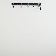 Load image into Gallery viewer, Rubbermaid FastTrack Garage Organization All-in-One Rail & Hook Wall Hanging Kit, 6 Piece, Black