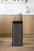 Load image into Gallery viewer, Kohler K-20940-BST 13-Gallon Step Trash Can, Black Stainless,Black Stainless Steel