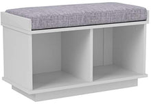 Load image into Gallery viewer, Amazon Brand – Ravenna Home Upholstered Entryway Cushioned Storage Bench - 31 1/2-Inch, White