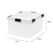 Load image into Gallery viewer, IRIS USA UCB-LD WEATHERTIGHT Storage Box, 62.8 Qt, Clear, 4 Pack