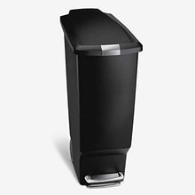 Load image into Gallery viewer, simplehuman Slim Kitchen Step trash can, 40 Liter, Black