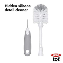 Load image into Gallery viewer, OXO Tot Bottle Brush with Nipple Cleaner and Stand, Gray