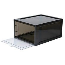 Load image into Gallery viewer, SneakNeat Sneaker Storage Container - 10-Piece Black Shoe Box Set with Drop Front - Store Up to Mens USA Size 13 Size - Stackable Organizer Stores, Protects, Displays Sneakers Collection