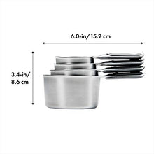 Load image into Gallery viewer, OXO Good Grips 4 Piece Stainless Steel Measuring Cups with Magnetic Snaps