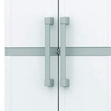 Load image into Gallery viewer, Keter Storage Cabinet with Doors and Shelves for Tool and Home Organization, White & Grey