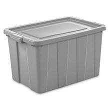 Load image into Gallery viewer, Sterilite 16796A04 Storage Tote, 30 gallon, Cement Lid and Base (Pack of 4) & 19849806 18 Quart/17 Liter Ultra Latch Box, Clear with a White Lid and Black Latches, 6-Pack