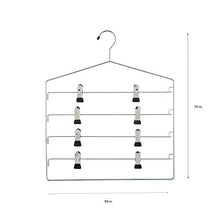 Load image into Gallery viewer, Organize It All Chrome 4 Tier Swing Arm Slack Closet Hanger