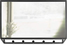 Load image into Gallery viewer, Umbra 1012828-040 Cubiko Wall Mirror and Storage Unit with Open-Side Access, Black,8" Height