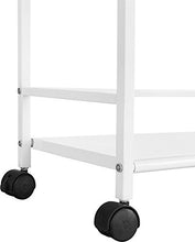 Load image into Gallery viewer, Ameriwood Home Marshall 3-Shelf Metal Rolling Utility Cart, White