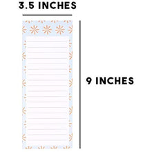 Load image into Gallery viewer, 6 Pack Magnetic Notepads for Fridge, Grocery To Do List (Floral, 3.5x9)