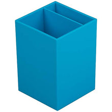 Load image into Gallery viewer, JAM PAPER Plastic Pen Holder - Blue - Desktop Pencil Cup Sold Individually