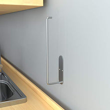 Load image into Gallery viewer, Paper Towel Holder - Self Adhesive or Drilling, Under Cabinet Paper Towel Holder, SUS304 Stainless Steel Paper Towel Holder Wall Mount for Kitchen, Cabinets, Bathroom, Wall(Silver)