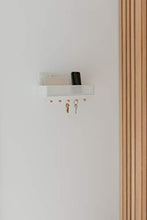 Load image into Gallery viewer, Umbra Estique Entryway Organizer, Great for Storing Keys, Small Accessories, Mail, Wallets and More, White Finish