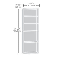 Load image into Gallery viewer, Sauder Beginnings 5-Shelf Bookcase, Soft White finish