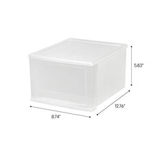 Load image into Gallery viewer, IRIS USA, Inc. 17 Quart Stacking Drawer, 4 Pack, White (129899)