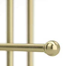 Load image into Gallery viewer, Umbra Trigem Hanging Jewelry Organizer Tiered Tabletop Countertop Free Standing Necklace Holder Display, 3, Brass/White