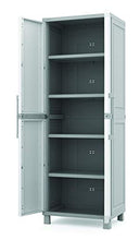 Load image into Gallery viewer, Keter Storage Cabinet with Doors and Shelves for Tool and Home Organization, White & Grey