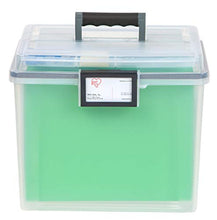 Load image into Gallery viewer, IRIS Letter Size Portable Weathertight File Box, 4 Pack, Clear
