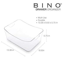 Load image into Gallery viewer, BINO Clear Plastic Storage Bin with Handles (2PK- Large) - Plastic Storage Bins for Kitchen, Cabinet, and Pantry Organization and Storage - Home Organizers and Storage - Refrigerator and Freezer