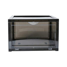 Load image into Gallery viewer, SneakNeat Sneaker Storage Container - 10-Piece Black Shoe Box Set with Drop Front - Store Up to Mens USA Size 13 Size - Stackable Organizer Stores, Protects, Displays Sneakers Collection