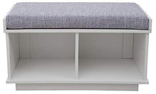 Load image into Gallery viewer, Amazon Brand – Ravenna Home Upholstered Entryway Cushioned Storage Bench - 31 1/2-Inch, White